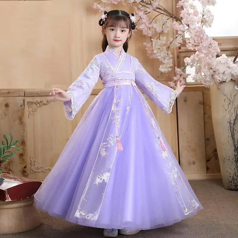Chinese Hanfu Dress Girls Ancient Traditional