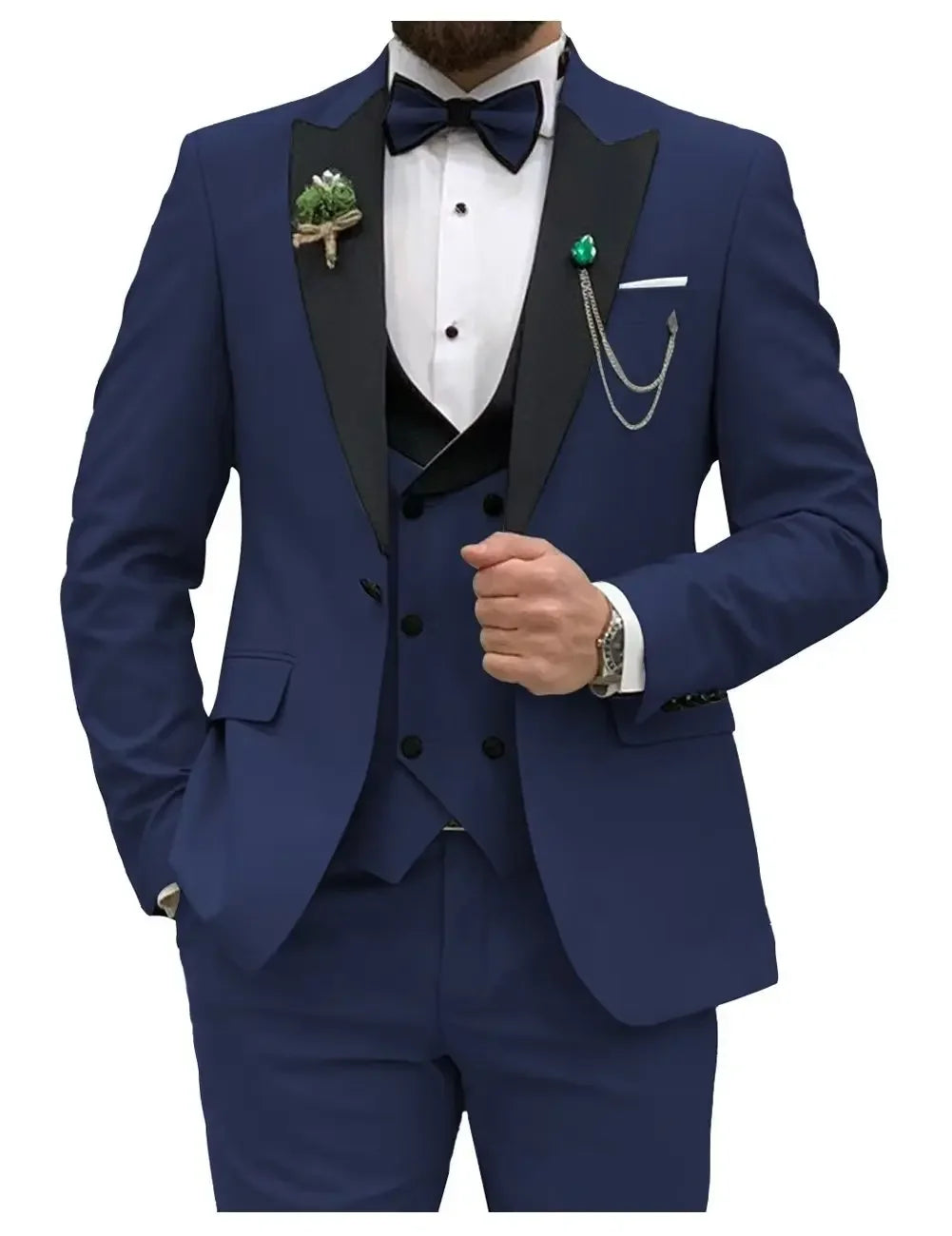 Slim Fit Men Suits  (Jacket+Vest+Pants)