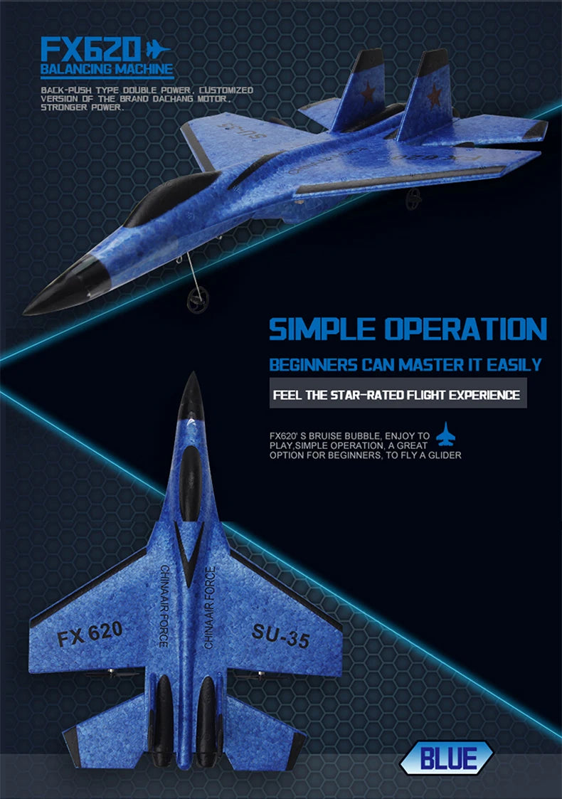 RC Foam Aircraft SU-35 Plane 2.4G Radio Control