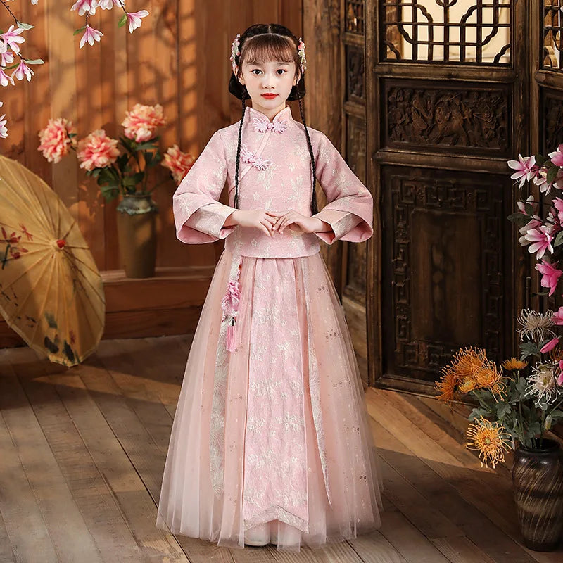 Chinese Hanfu Dress Girls Ancient Traditional