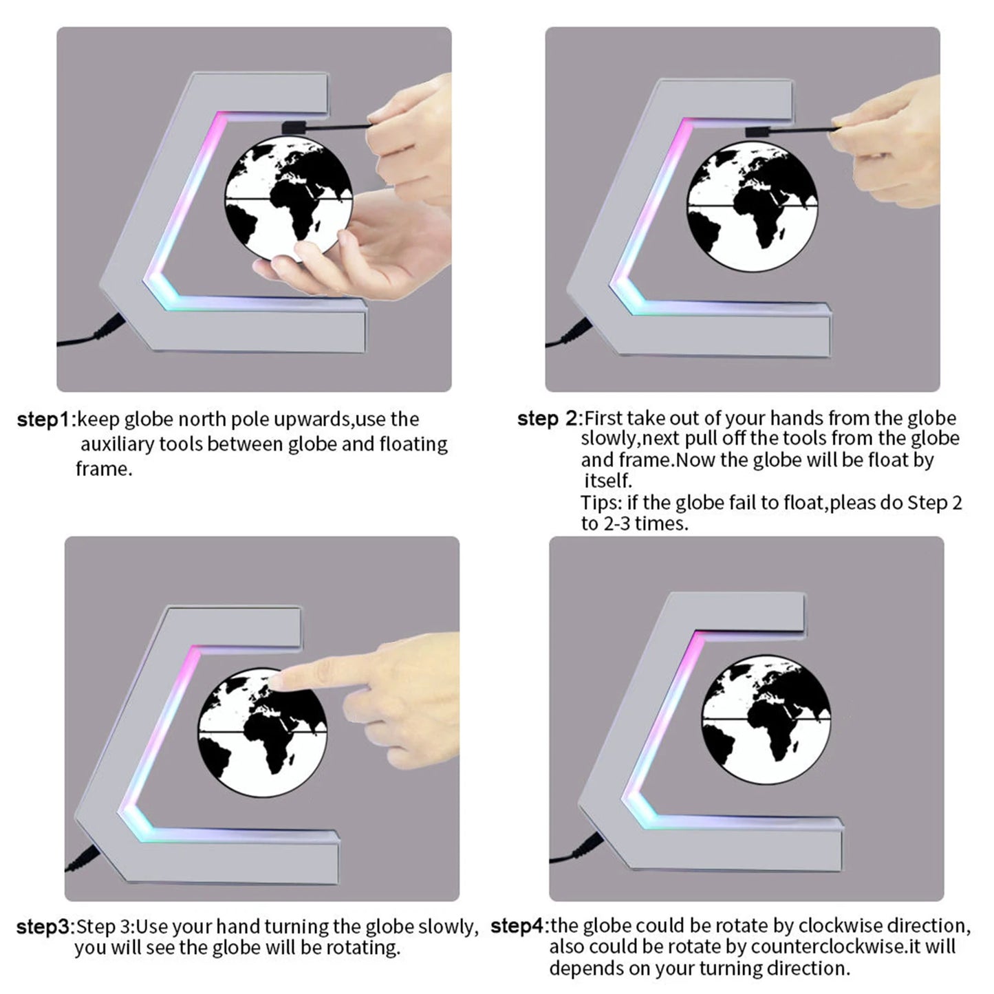 Magnetic Levitation Floating Globe with LED