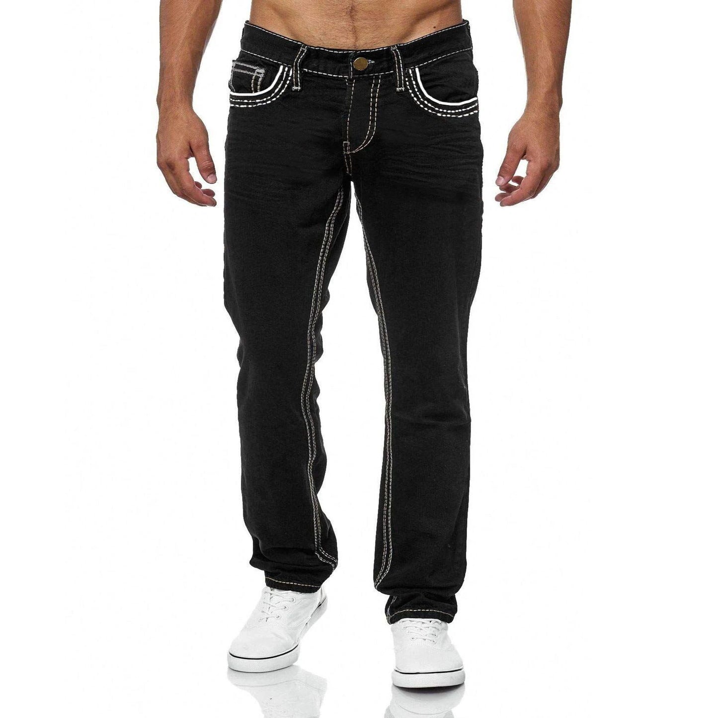 Men Jeans Solid Pockets