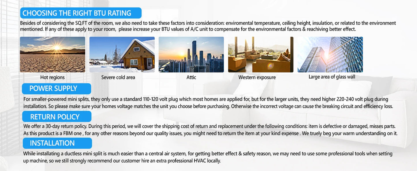 Mini Split Air Conditioner & Heater,