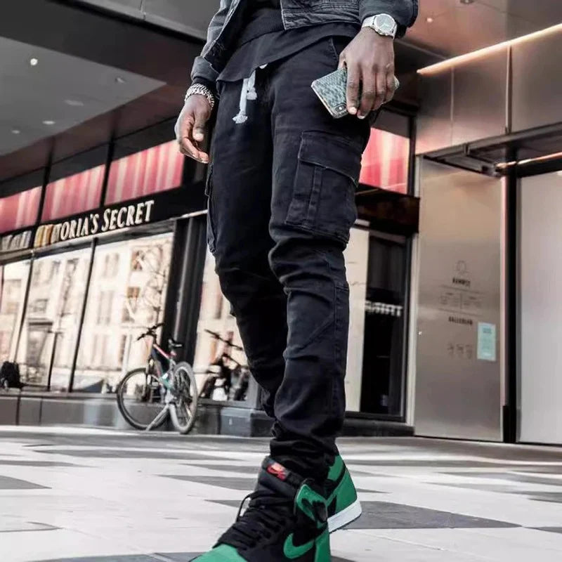 Men Street Elastic Denim Jeans