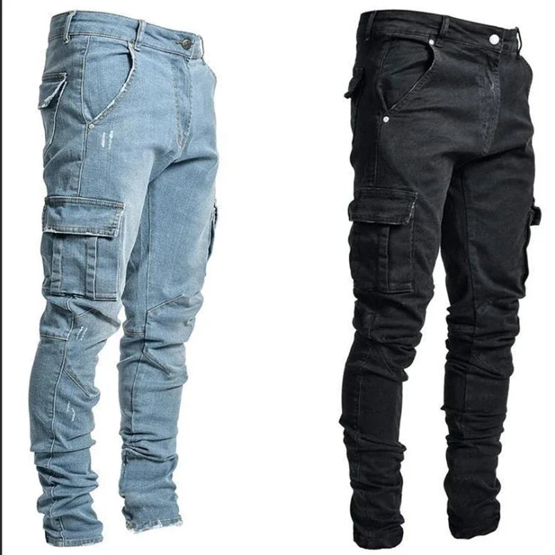 Men Street Elastic Denim Jeans