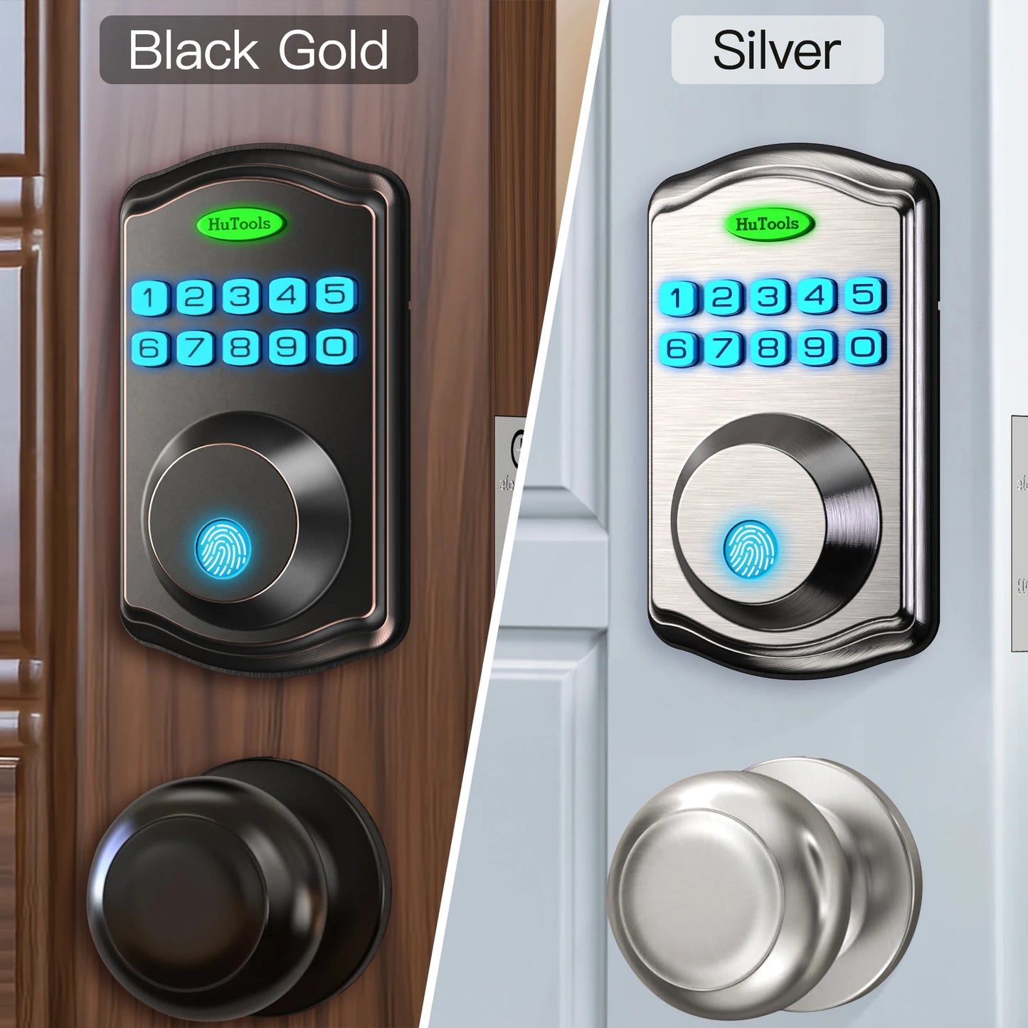 Black/silver Smart Fingerprint Key Lock
