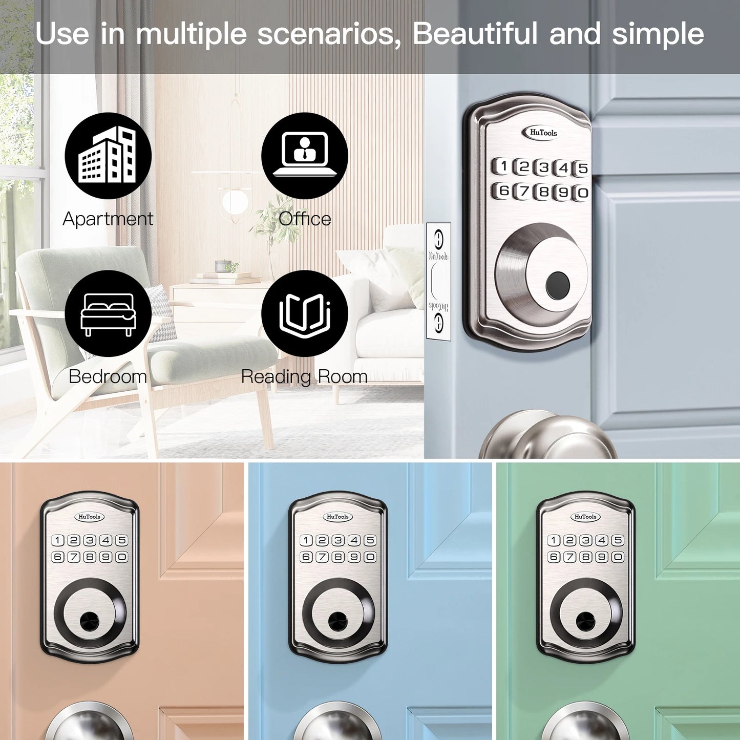 Black/silver Smart Fingerprint Key Lock