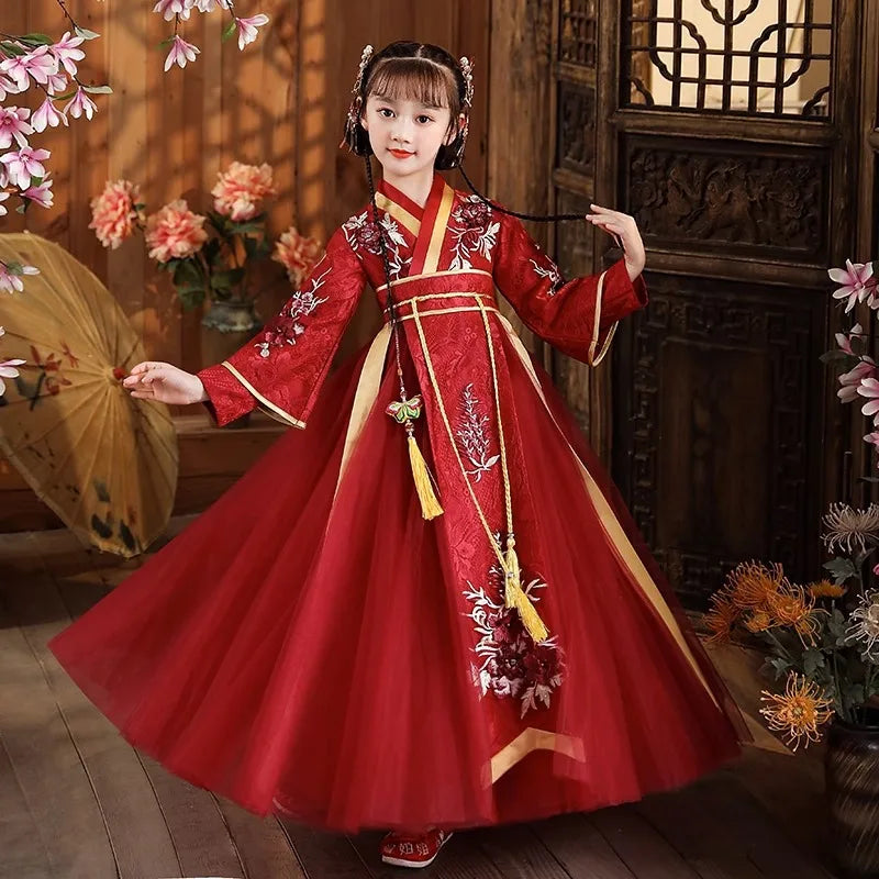 Chinese Hanfu Dress Girls Ancient Traditional