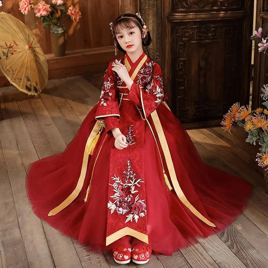 Chinese Hanfu Dress Girls Ancient Traditional