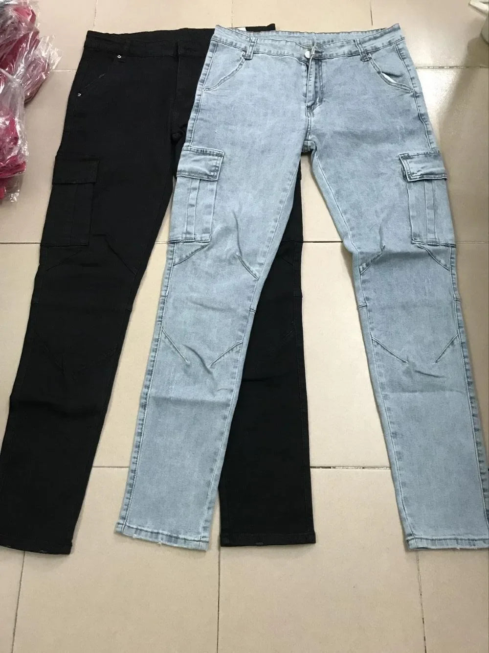 Men Street Elastic Denim Jeans