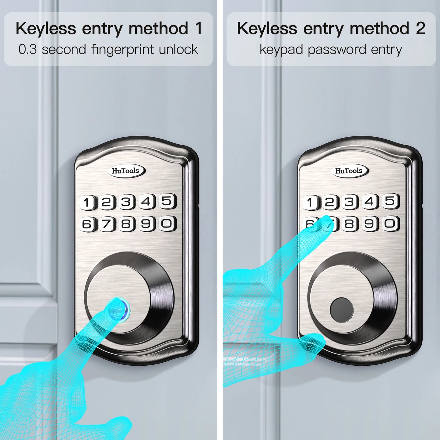 Black/silver Smart Fingerprint Key Lock