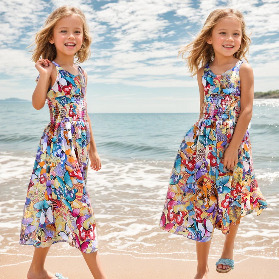 Girls Flower Dress Kids Girl