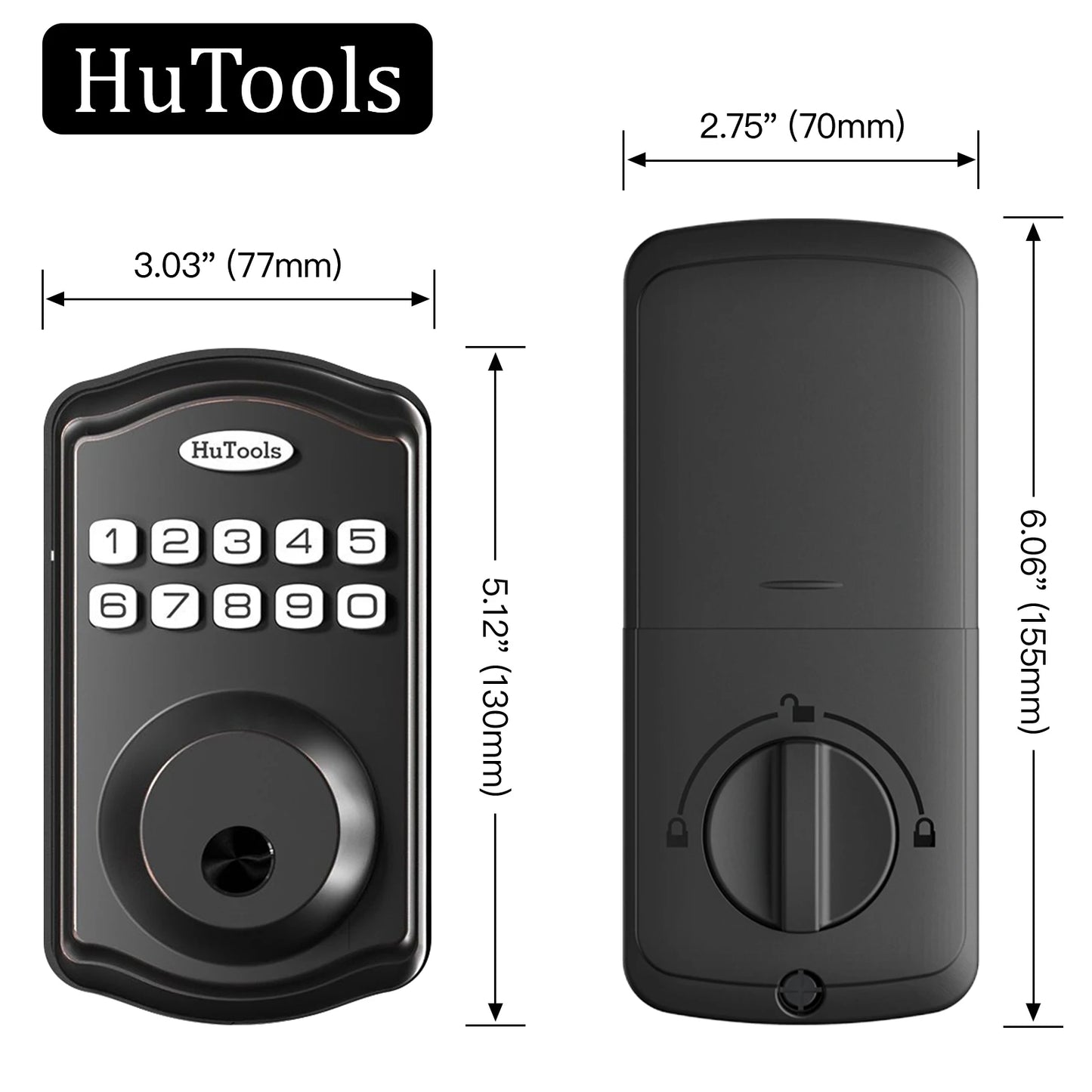 Black/silver Smart Fingerprint Key Lock