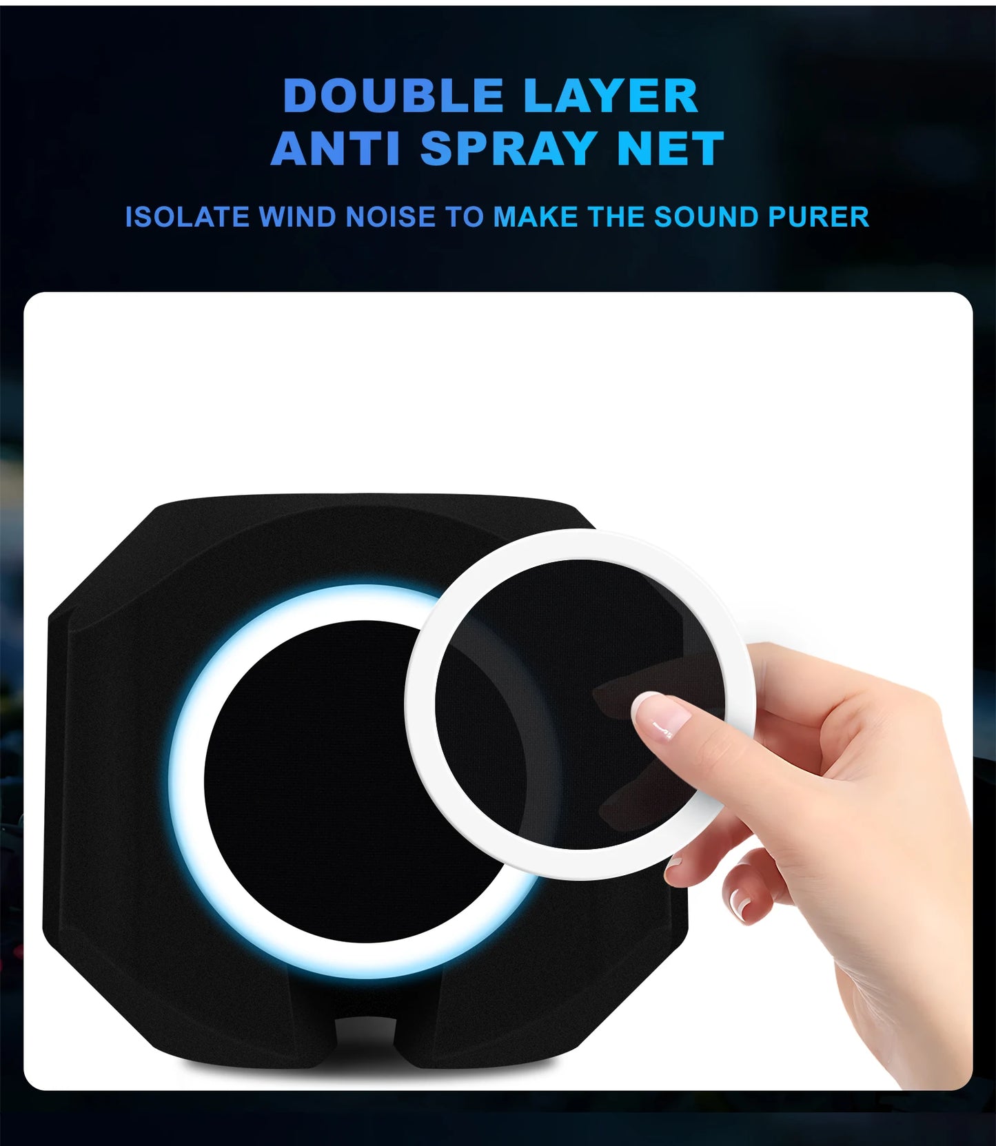 Microphone Wind Shield Pop Filter Isolation