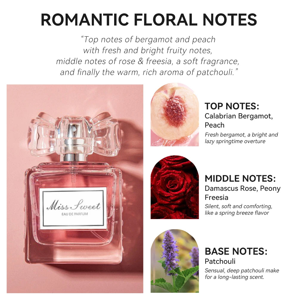 50ML 1.7FL.OZ Long-lasting Perfumes for Women, Romantic Floral Notes Eau de Parfum