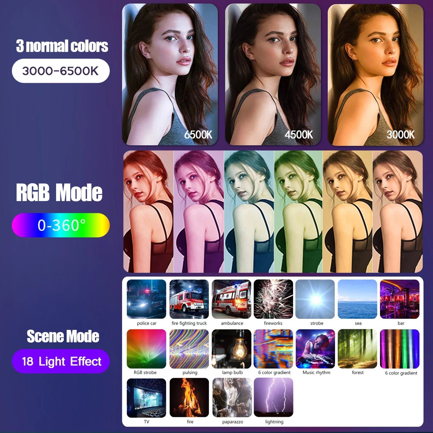 RGB Photography Video Light