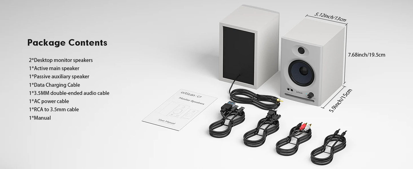 Studio Monitors, Active Monitor Speakers for Music Production, Bluetooth Computer Speakers