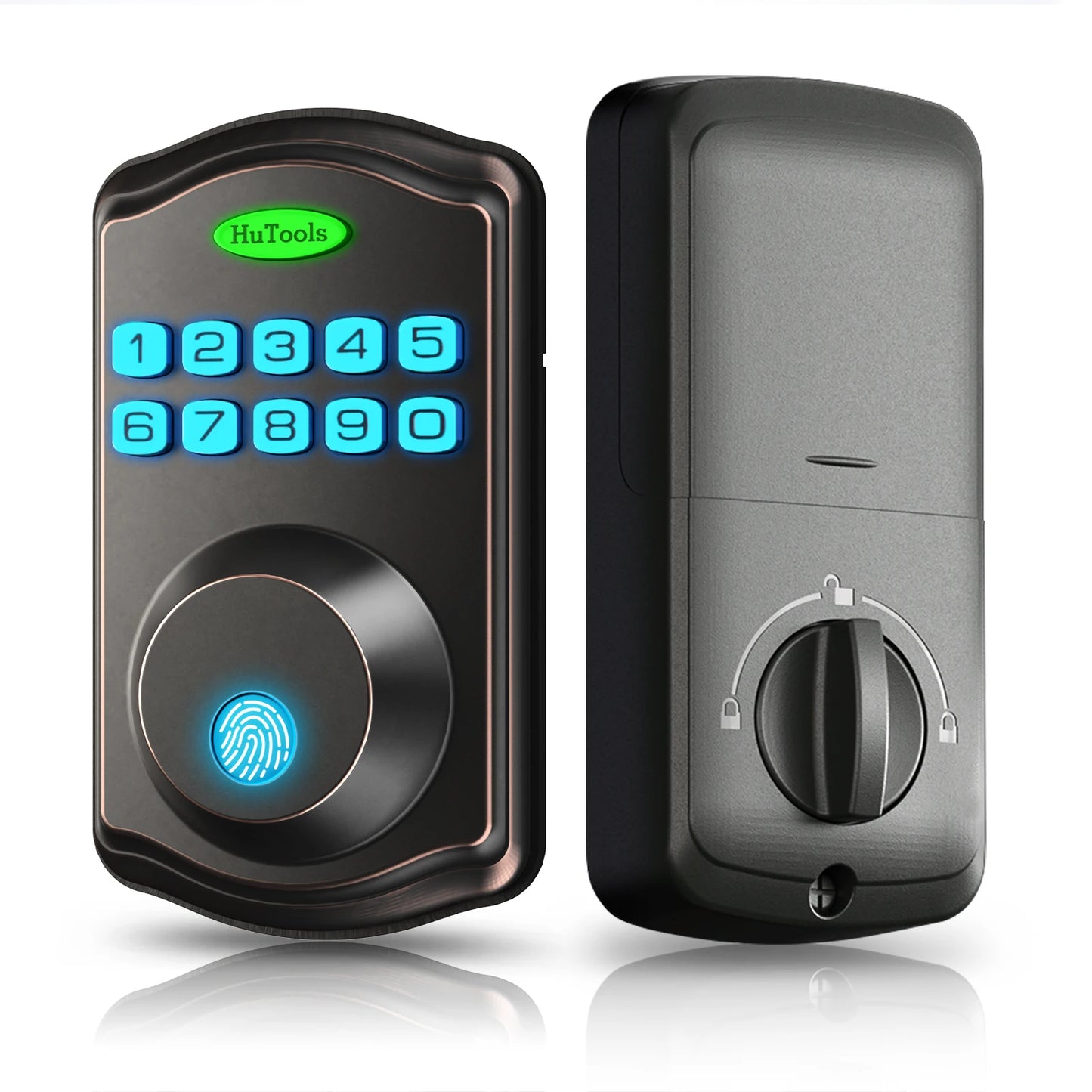 Black/silver Smart Fingerprint Key Lock