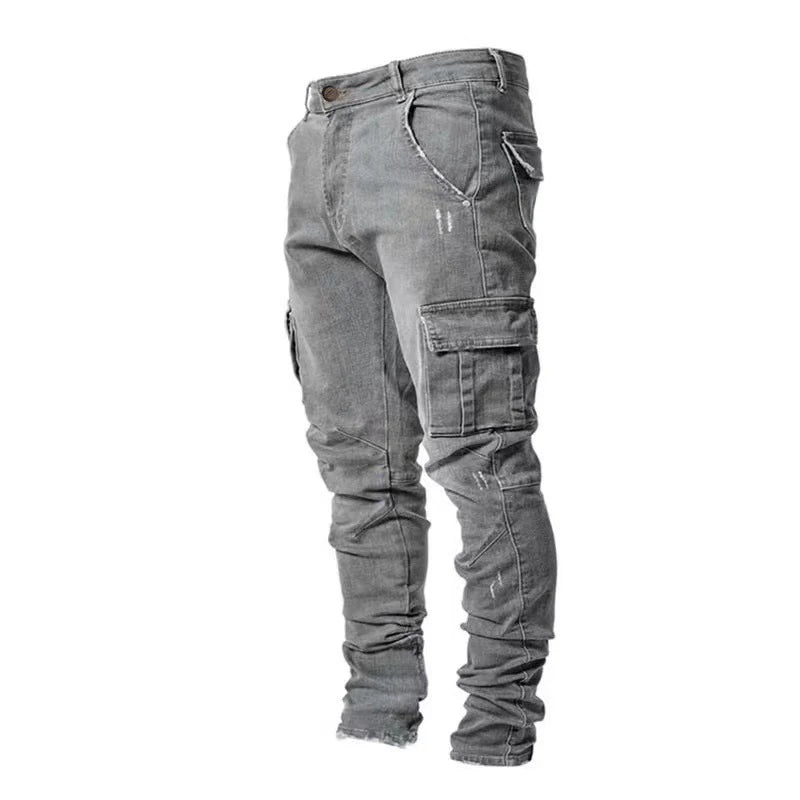 Men Street Elastic Denim Jeans
