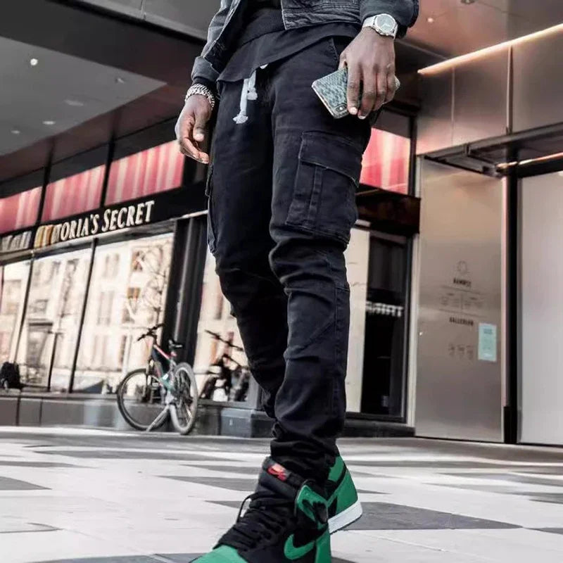 Men Street Elastic Denim Jeans