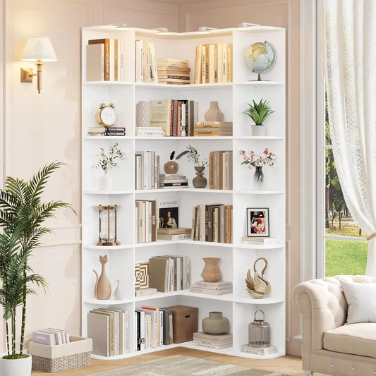 Tall Corner Bookshelf