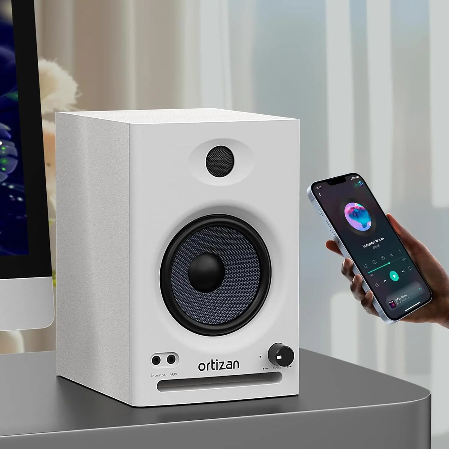 Studio Monitors, Active Monitor Speakers for Music Production, Bluetooth Computer Speakers
